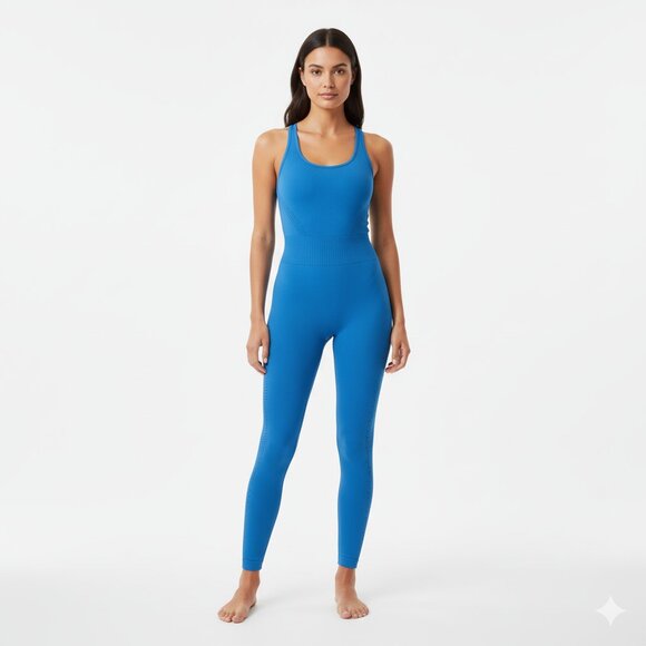 NWT FP Movement Seamless Jumpsuit Blue River/Blue Sea – Size XS/S - Picture 1 of 7